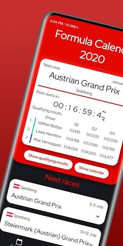 Formula Race Calendar 2021