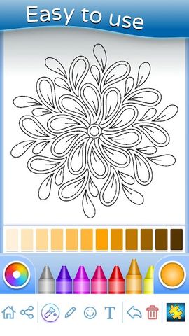 Flowers Mandala coloring book