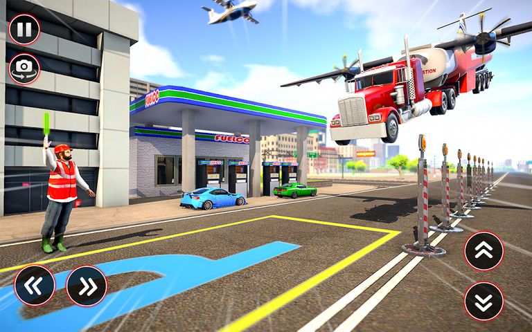 Flying Oil Tanker Truck Games
