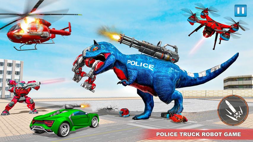 Police Truck Robot Game – Dino