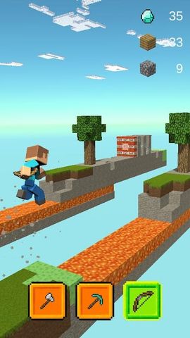 Sky Block Runner - Craft Miner Rush