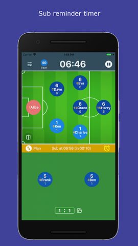 SubTime: playing time and sub tracking for coaches