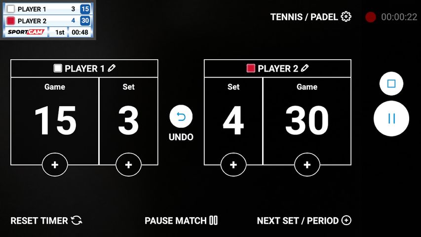 SportCam - Live Stream Your Match with Scoreboard