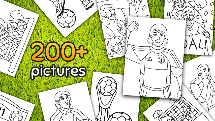 Football coloring book game