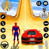 Superhero Car: Mega Ramp Games